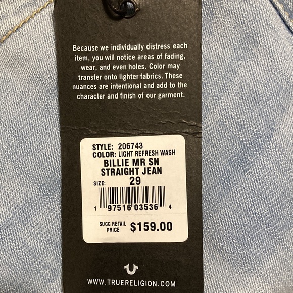 ✨NWT✨True Religion Billie Jeans - Picture 12 of 13